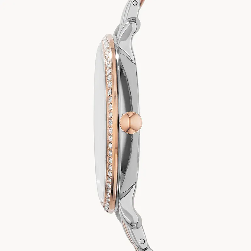 Fossil Jacqueline Two-tone White Dial Ladies Watch- ES3634